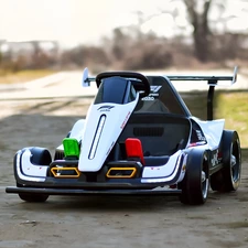 Детский электрокарт M 6322EBLR-1 белый с пультом управления